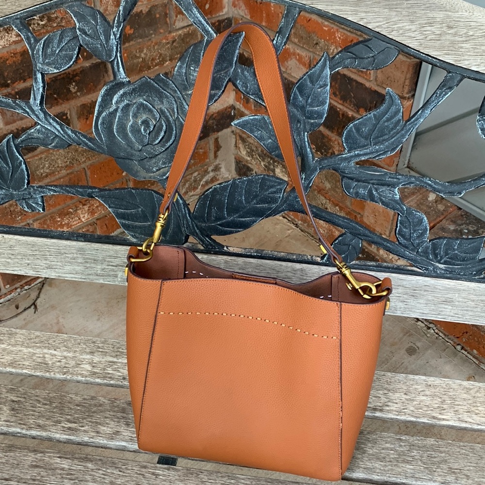 Leather Bucket Tote Bag ,Hobo Shoulder Purse